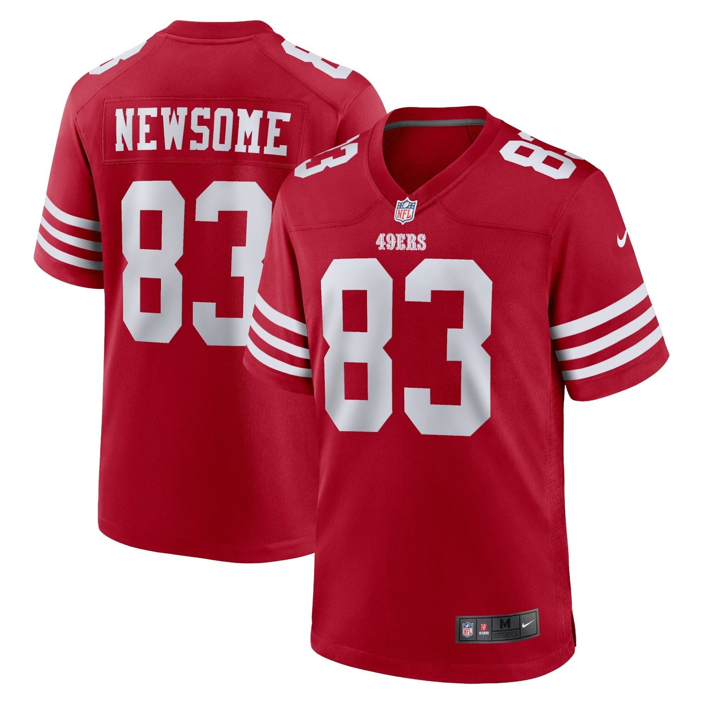 Men's Nike Dazz Newsome Scarlet San Francisco 49ers Home Game Player Jersey