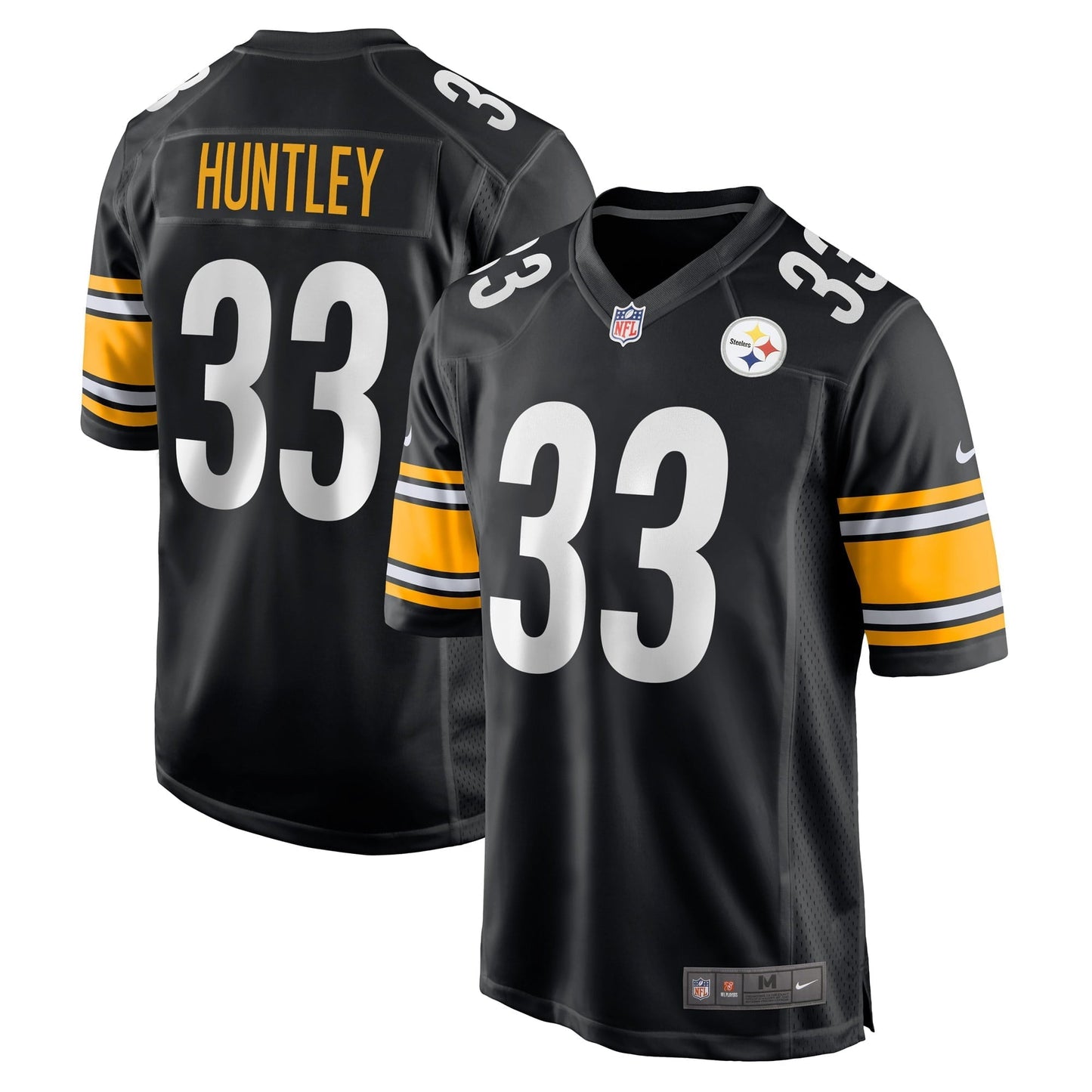 Men's Nike Jason Huntley Black Pittsburgh Steelers Game Player Jersey
